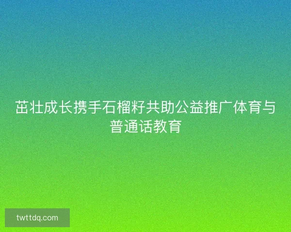 茁壮成长携手石榴籽共助公益推广体育与普通话教育